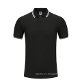 Camisa de polo simple de manga corta de algodón poli para hombres